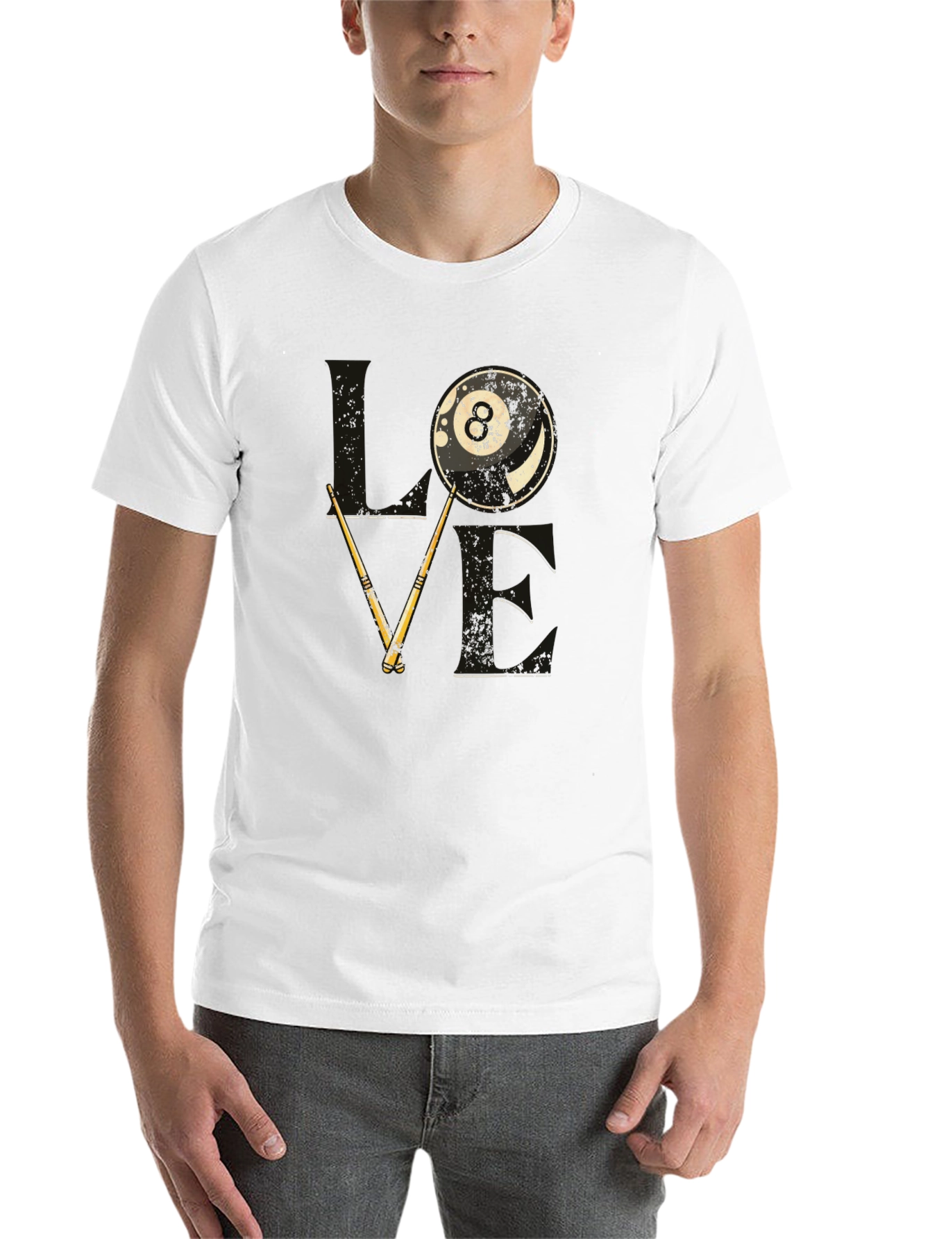 Love Billiards Graphic Tee - 8 Ball Pool T-Shirt