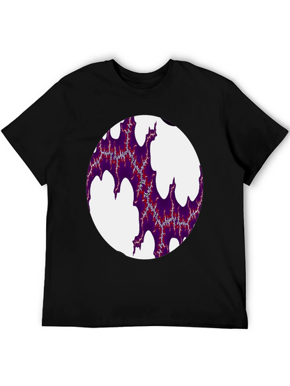 Abstract Fractal Design Black T-Shirt