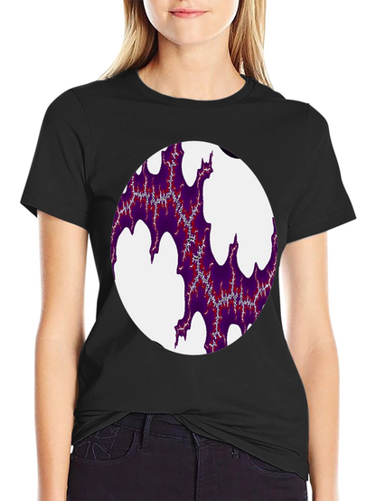 Abstract Fractal Design Black T-Shirt