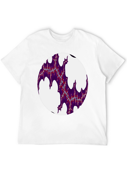 Abstract Fractal Design Black T-Shirt