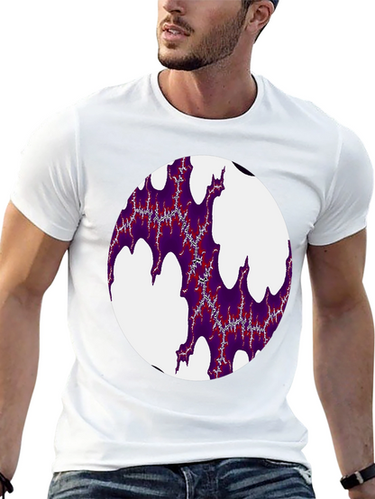Abstract Fractal Design Black T-Shirt