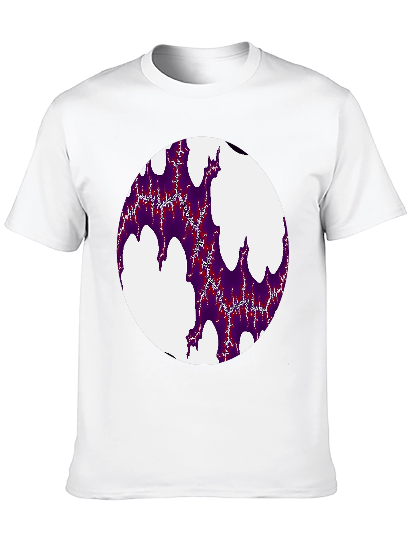 Abstract Fractal Design Black T-Shirt