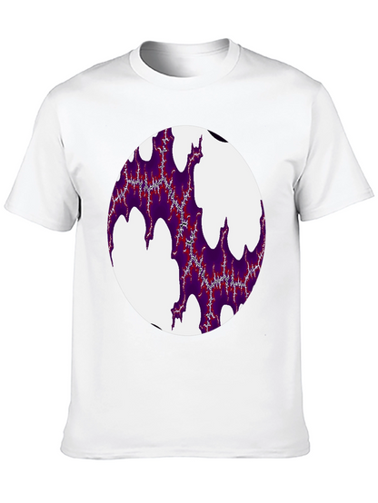 Abstract Fractal Design Black T-Shirt