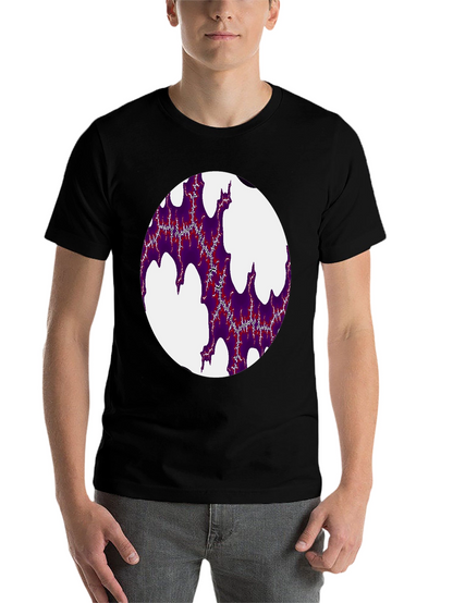 Abstract Fractal Design Black T-Shirt