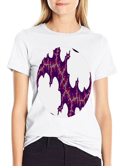 Abstract Fractal Design Black T-Shirt