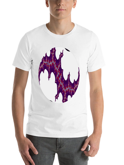 Abstract Fractal Design Black T-Shirt