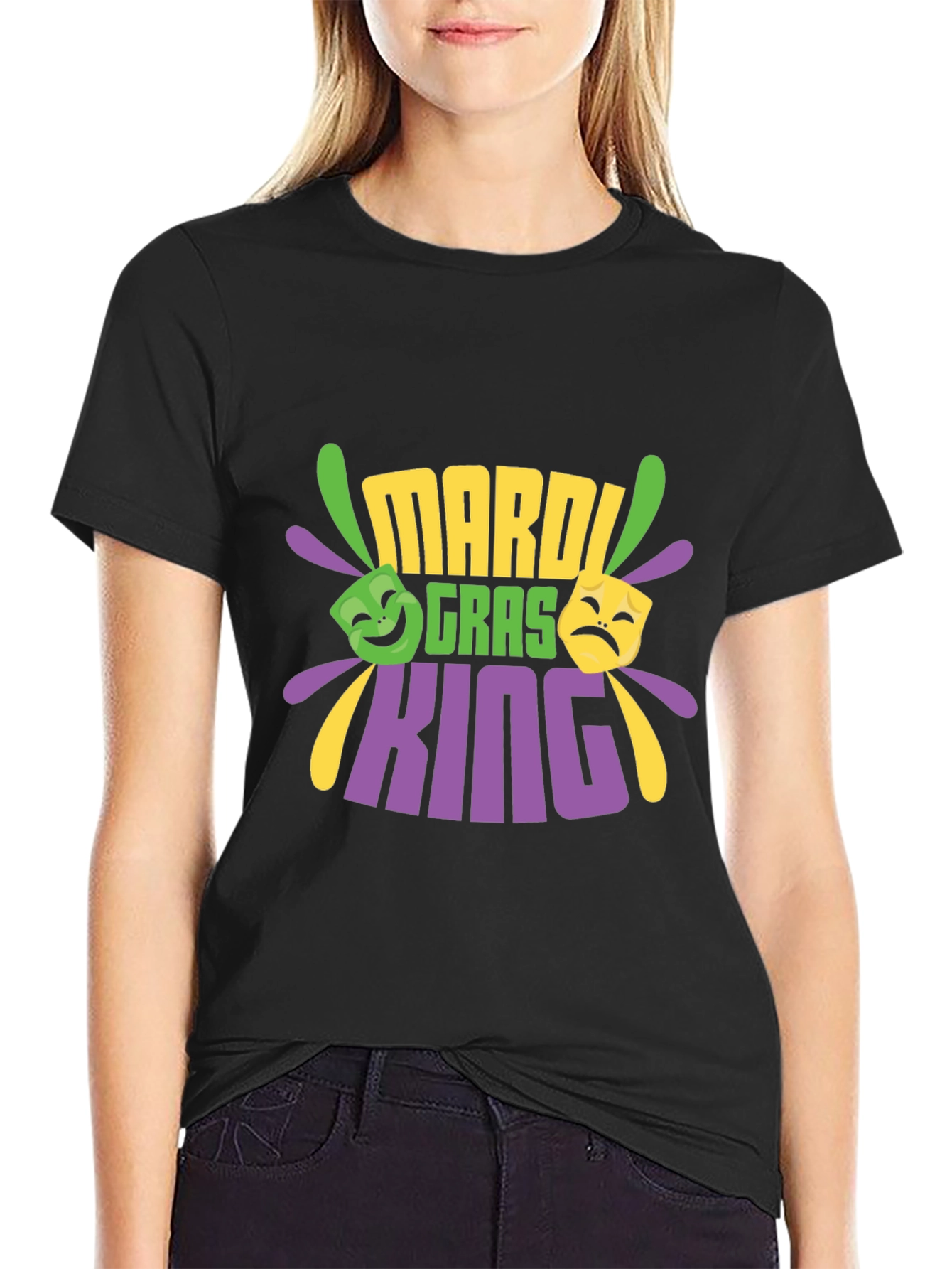 Mardi Gras King Black T-Shirt