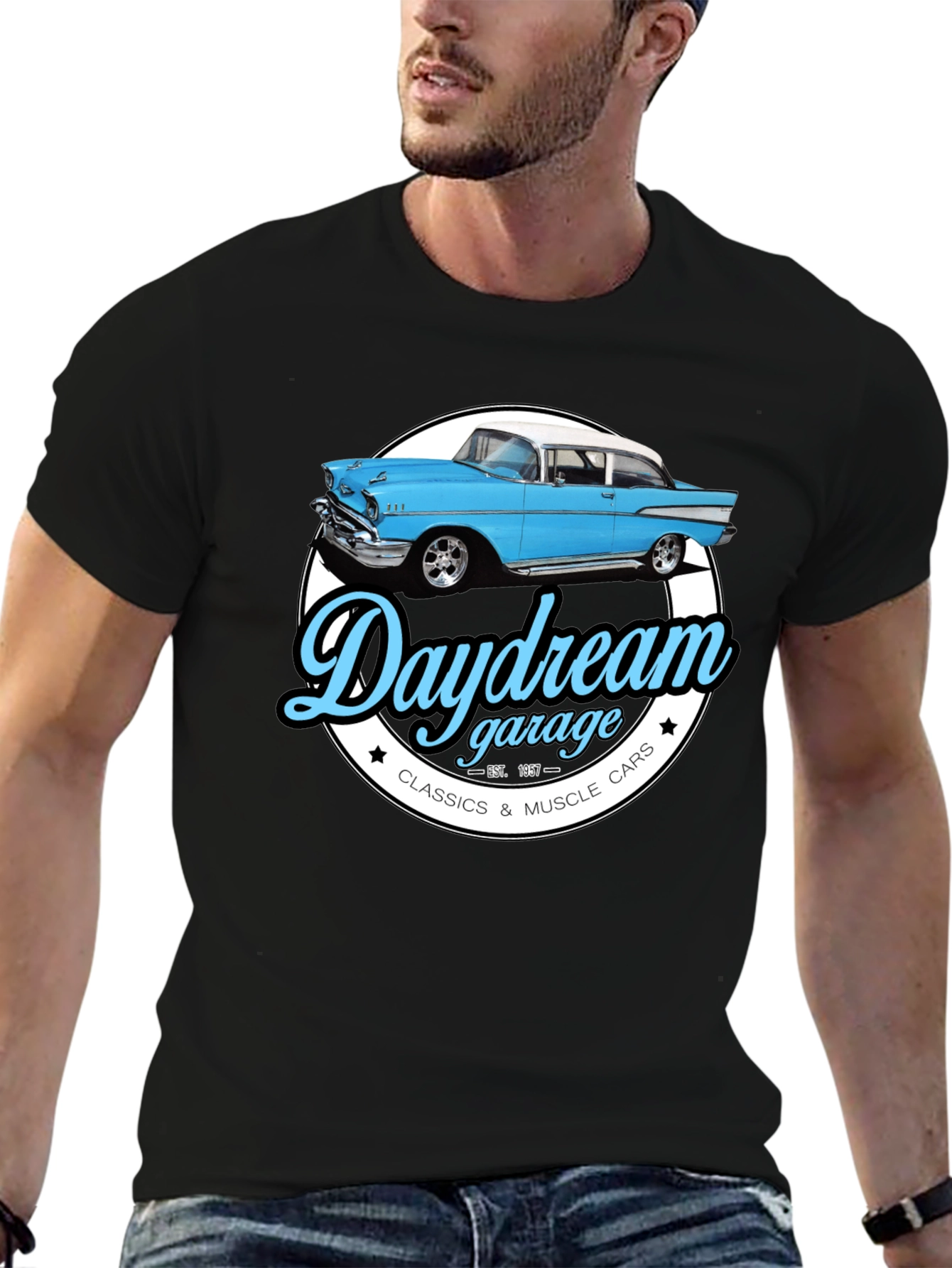 Daydream Garage Classic Car Graphic T-Shirt