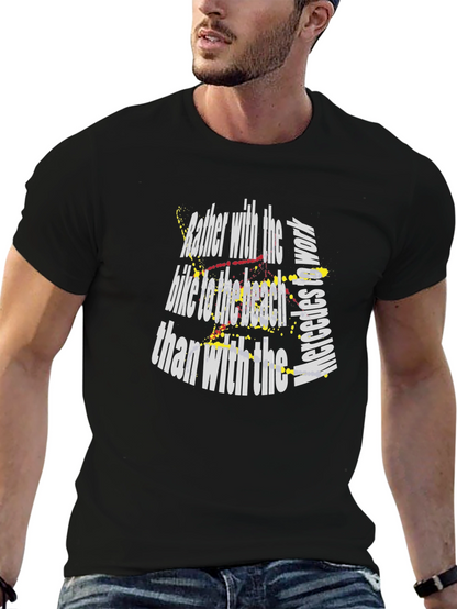 Mens Black T-Shirt: Bike to the Beach Graphic Tee