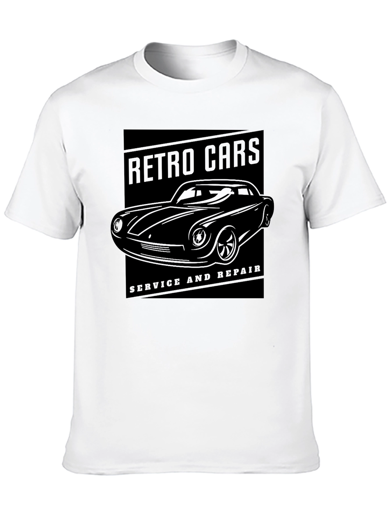 Retro Cars Service T-Shirt - Classic Automotive Style