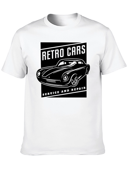 Retro Cars Service T-Shirt - Classic Automotive Style