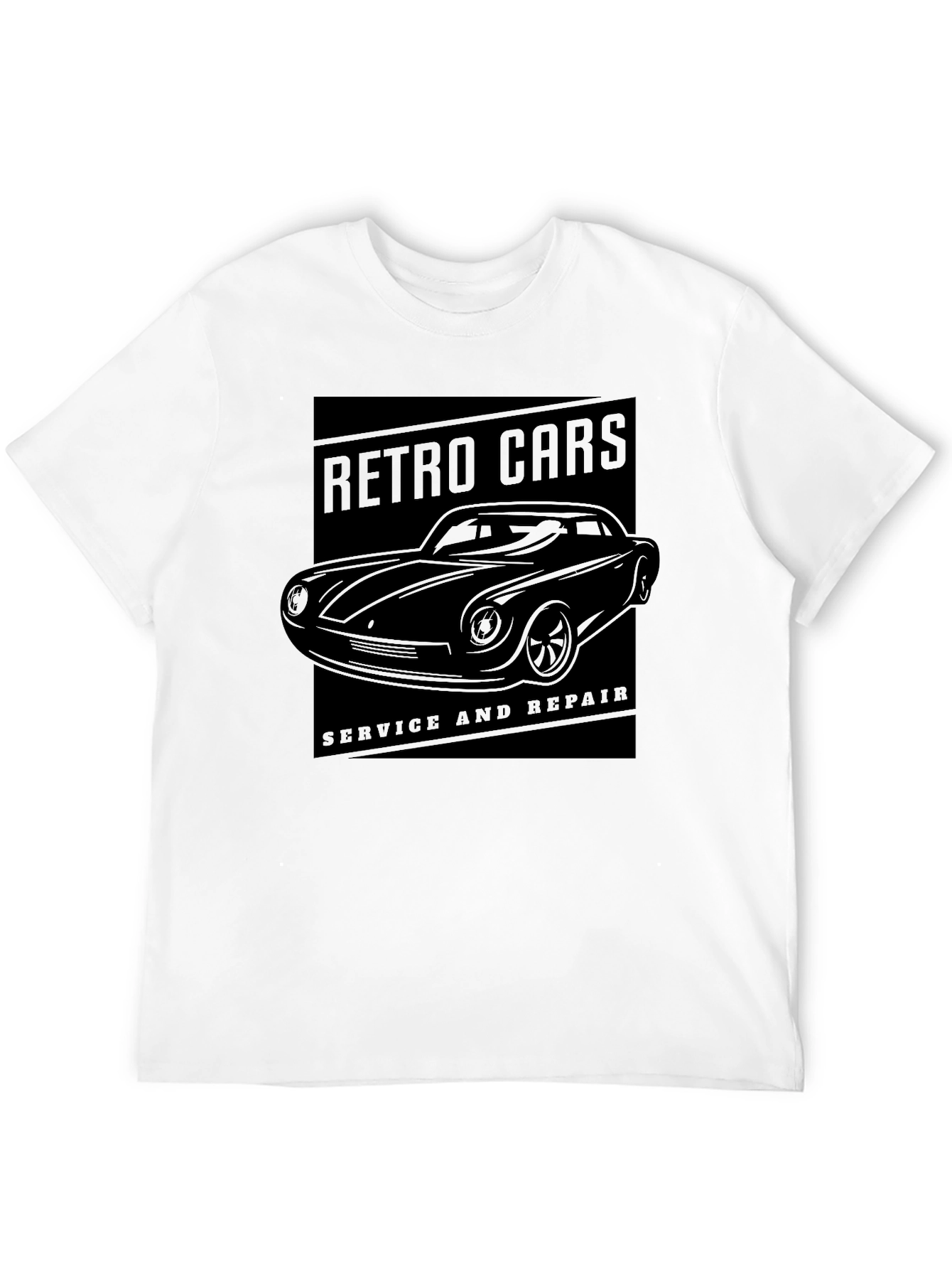 Retro Cars Service T-Shirt - Classic Automotive Style