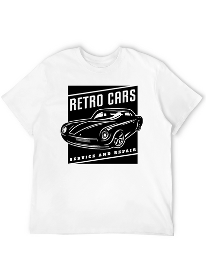Retro Cars Service T-Shirt - Classic Automotive Style