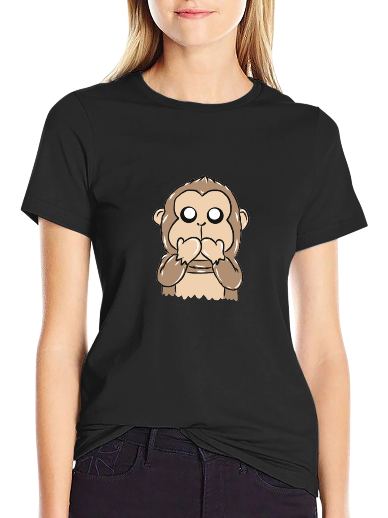 Speak No Evil Monkey Graphic T-Shirt