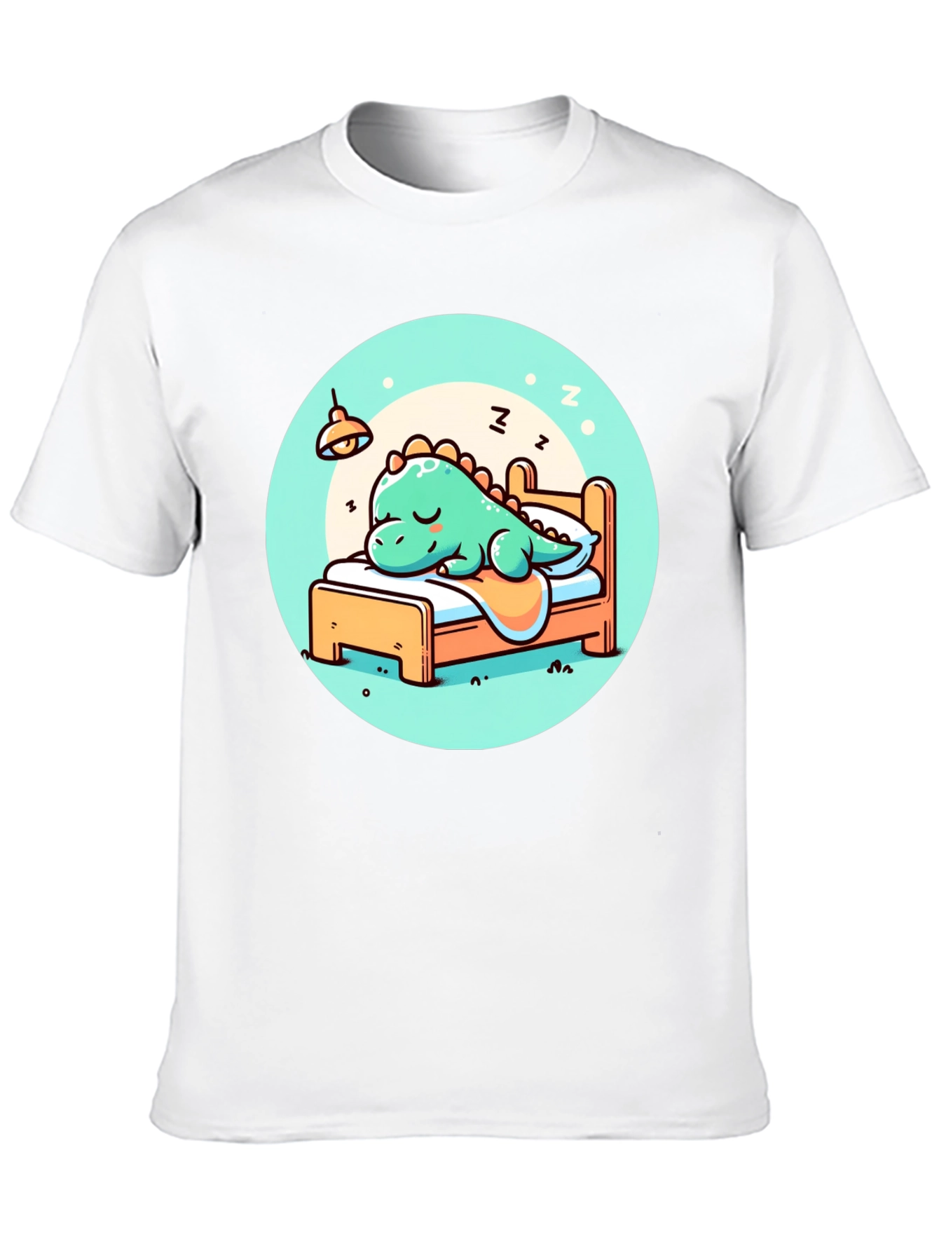 Sleeping Dino Tee - Cute Cartoon Dinosaur T-Shirt