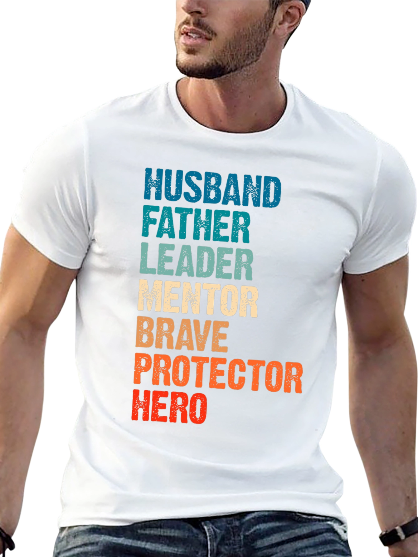 Husband Father Leader Hero Graphic Tee