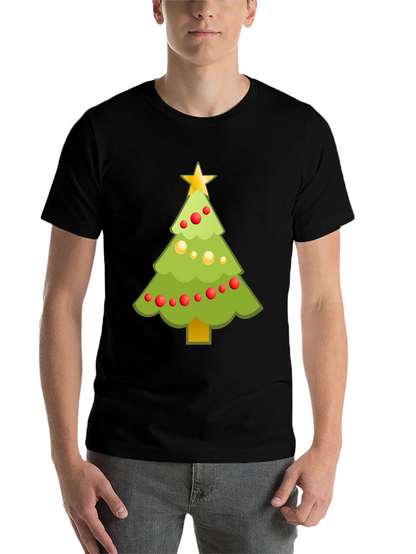 Festive Christmas Tree Graphic Tee - Holiday Cheer