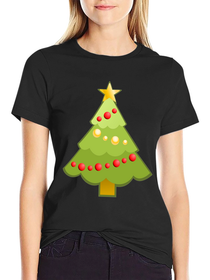Festive Christmas Tree Graphic Tee - Holiday Cheer