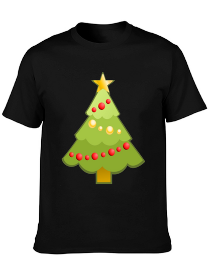 Festive Christmas Tree Graphic Tee - Holiday Cheer