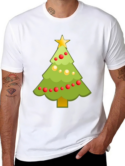 Festive Christmas Tree Graphic Tee - Holiday Cheer