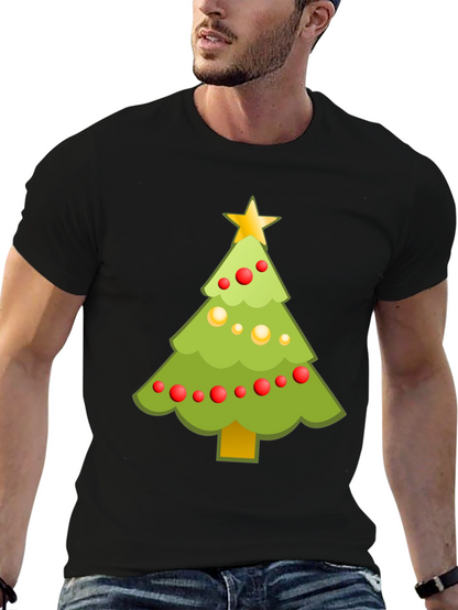 Festive Christmas Tree Graphic Tee - Holiday Cheer