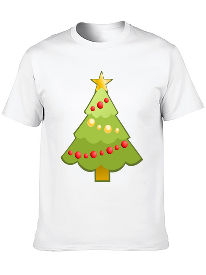 Festive Christmas Tree Graphic Tee - Holiday Cheer