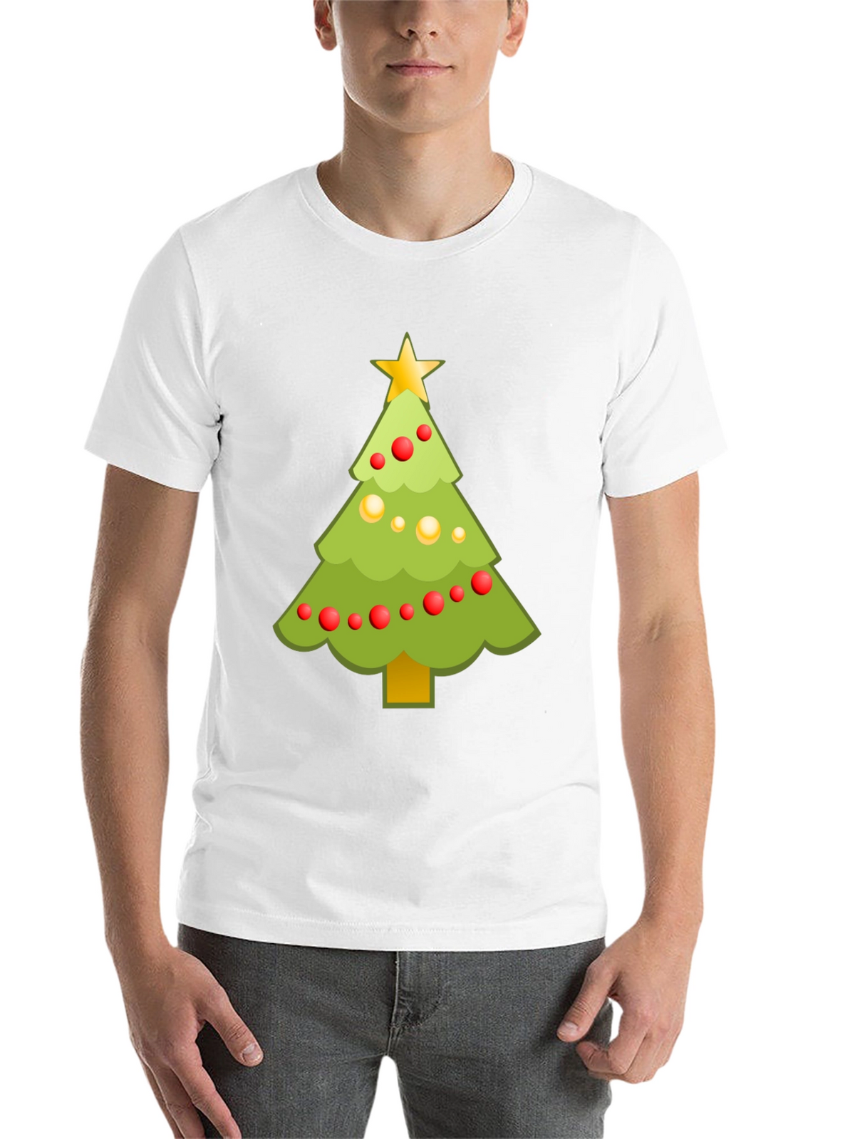 Festive Christmas Tree Graphic Tee - Holiday Cheer