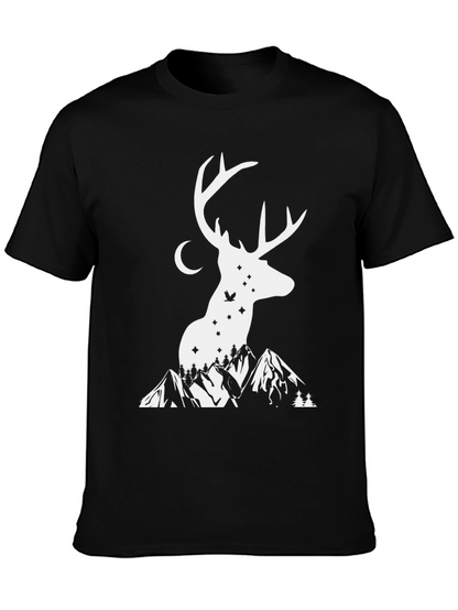 Deer Mountain Graphic Tee - Nature Lovers Shirt