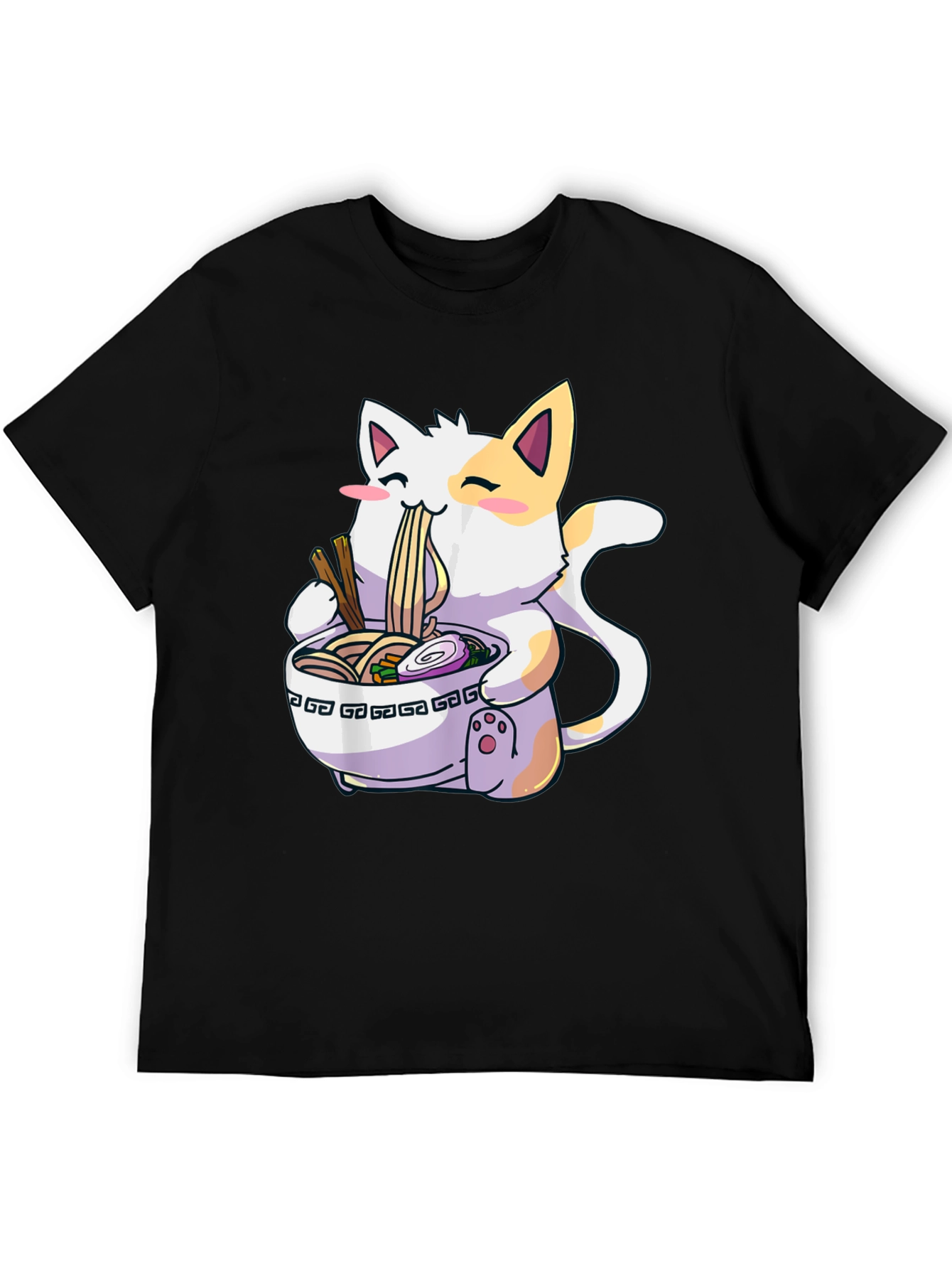 Ramen Cat Graphic T-Shirt - Kawaii Style