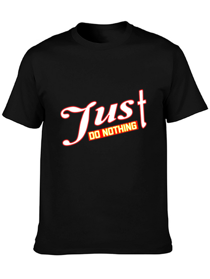 Just Do Nothing Graphic Tee - Mens Black T-Shirt