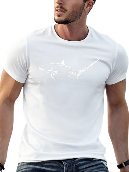 Shark Graphic Tee - Mens Black Short Sleeve