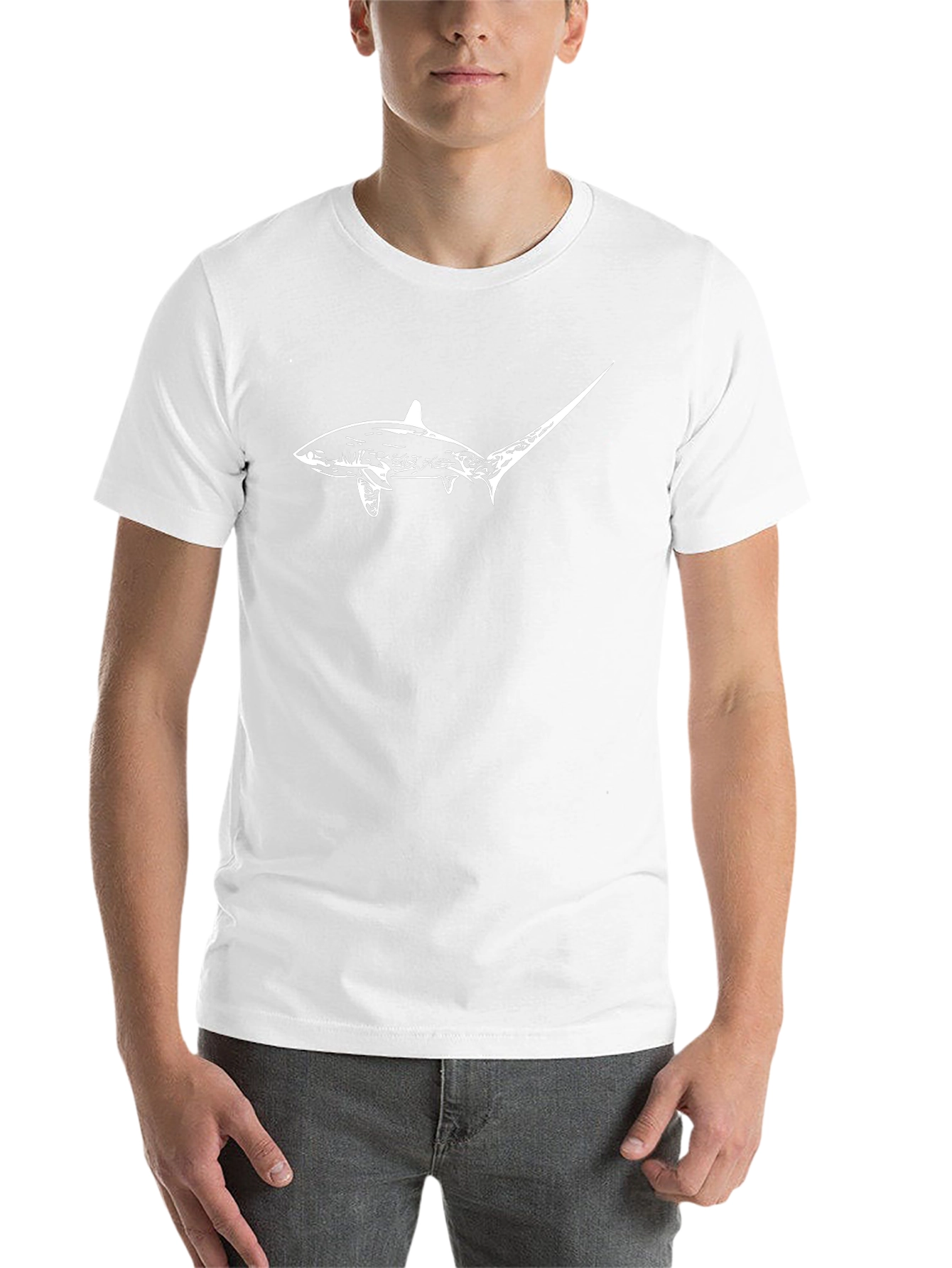 Shark Graphic Tee - Mens Black Short Sleeve