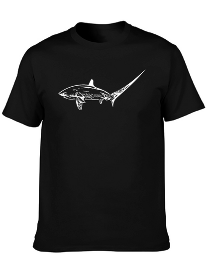 Shark Graphic Tee - Mens Black Short Sleeve