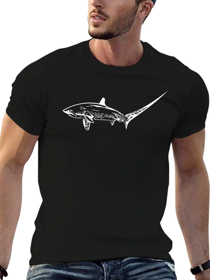Shark Graphic Tee - Mens Black Short Sleeve