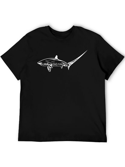 Shark Graphic Tee - Mens Black Short Sleeve