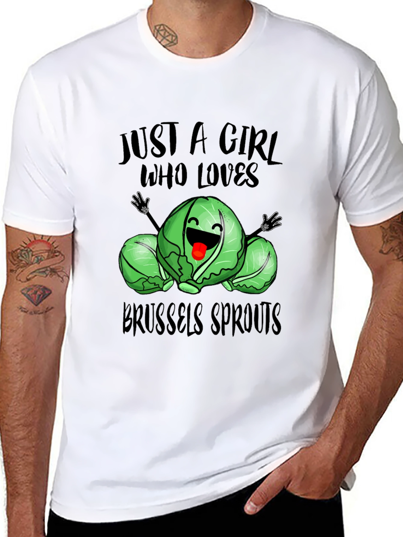 Brussels Sprouts Lover T-Shirt - Cute Girls Tee