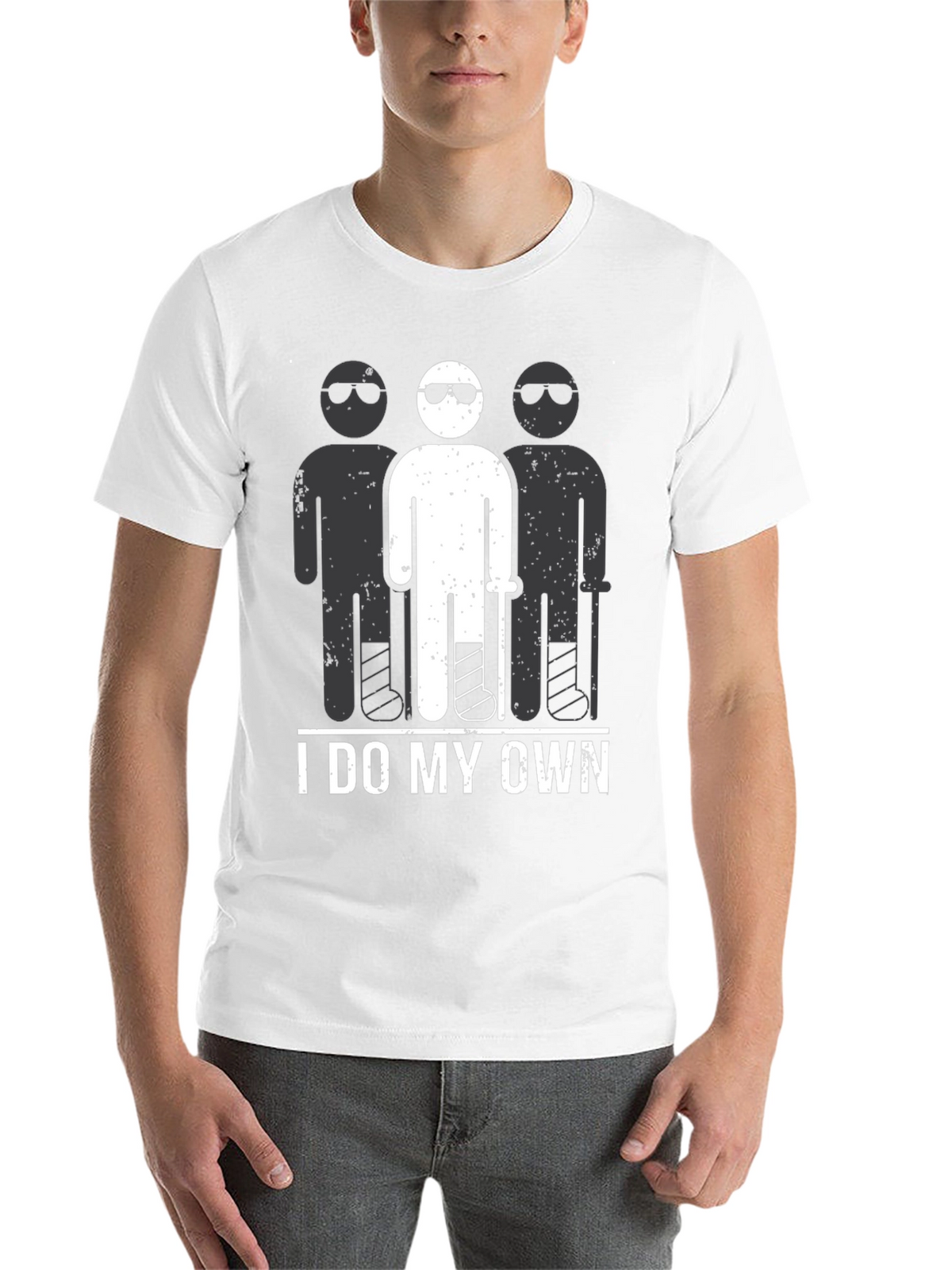 I Do My Own Stunts T-Shirt Funny Broken Leg