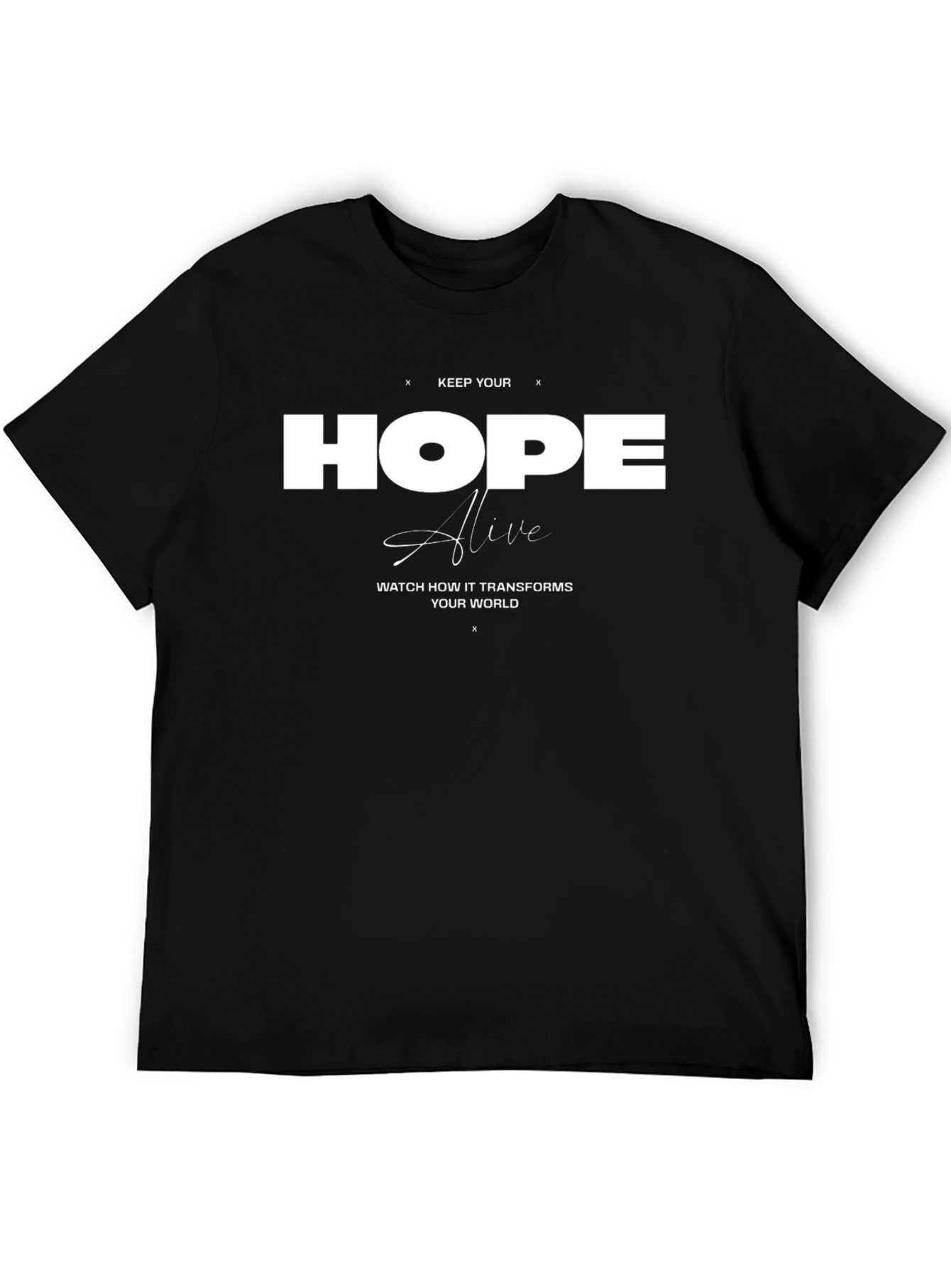 Keep Your Hope Alive Black Graphic Tee