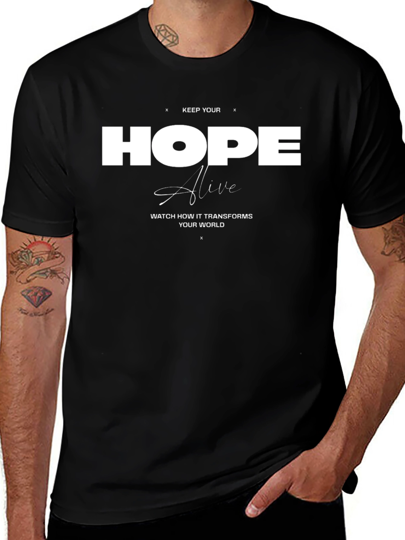 Keep Your Hope Alive Black Graphic Tee