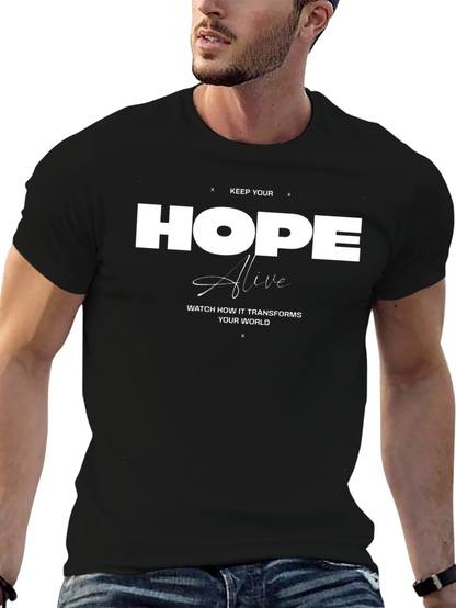 Keep Your Hope Alive Black Graphic Tee