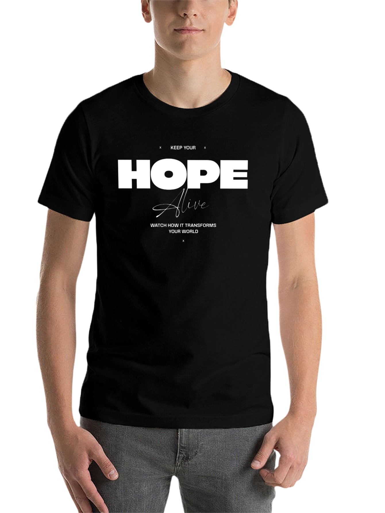 Keep Your Hope Alive Black Graphic Tee