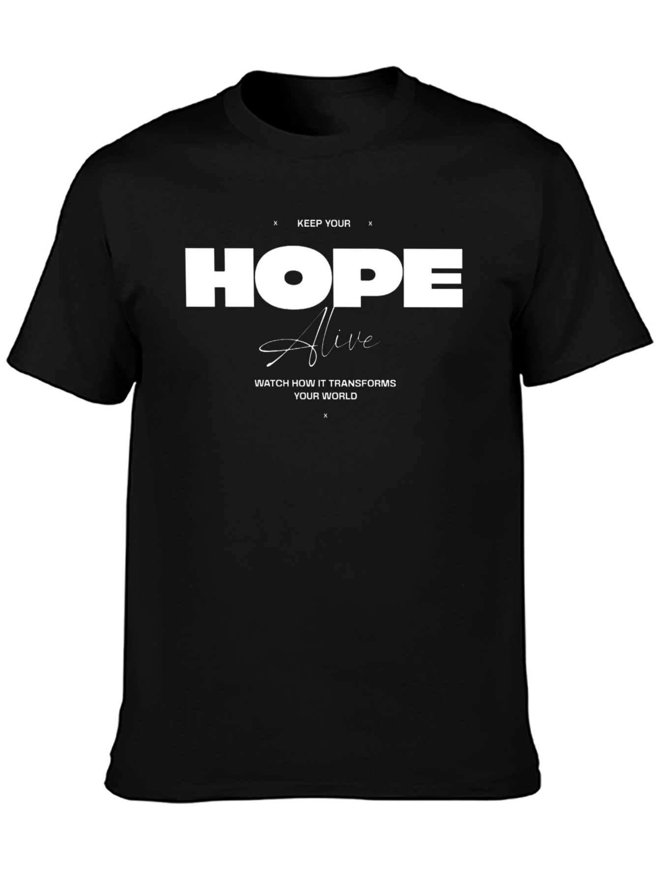 Keep Your Hope Alive Black Graphic Tee