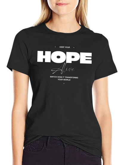 Keep Your Hope Alive Black Graphic Tee