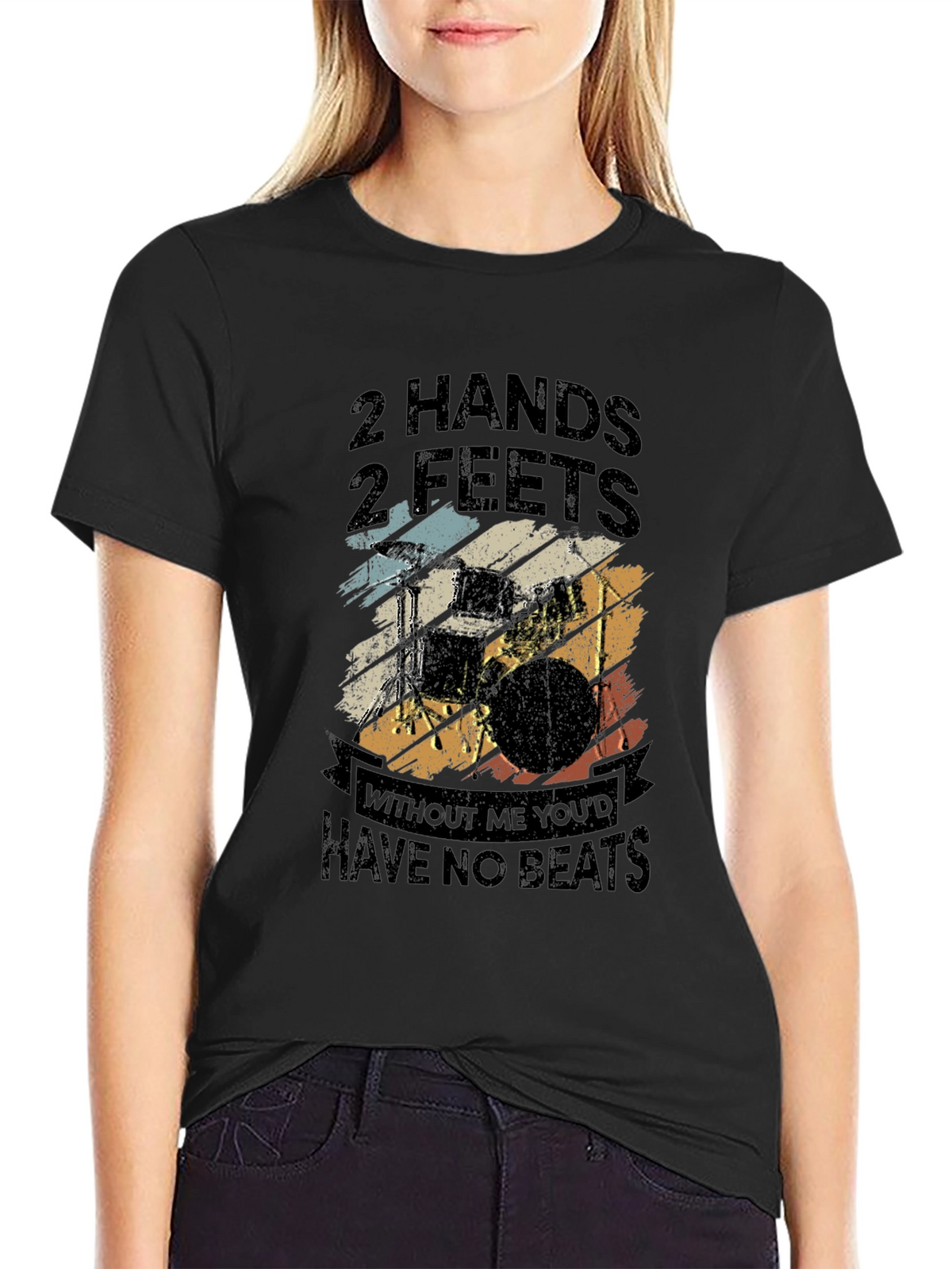 Drummer T-Shirt - 2 Hands 2 Feet No Beats