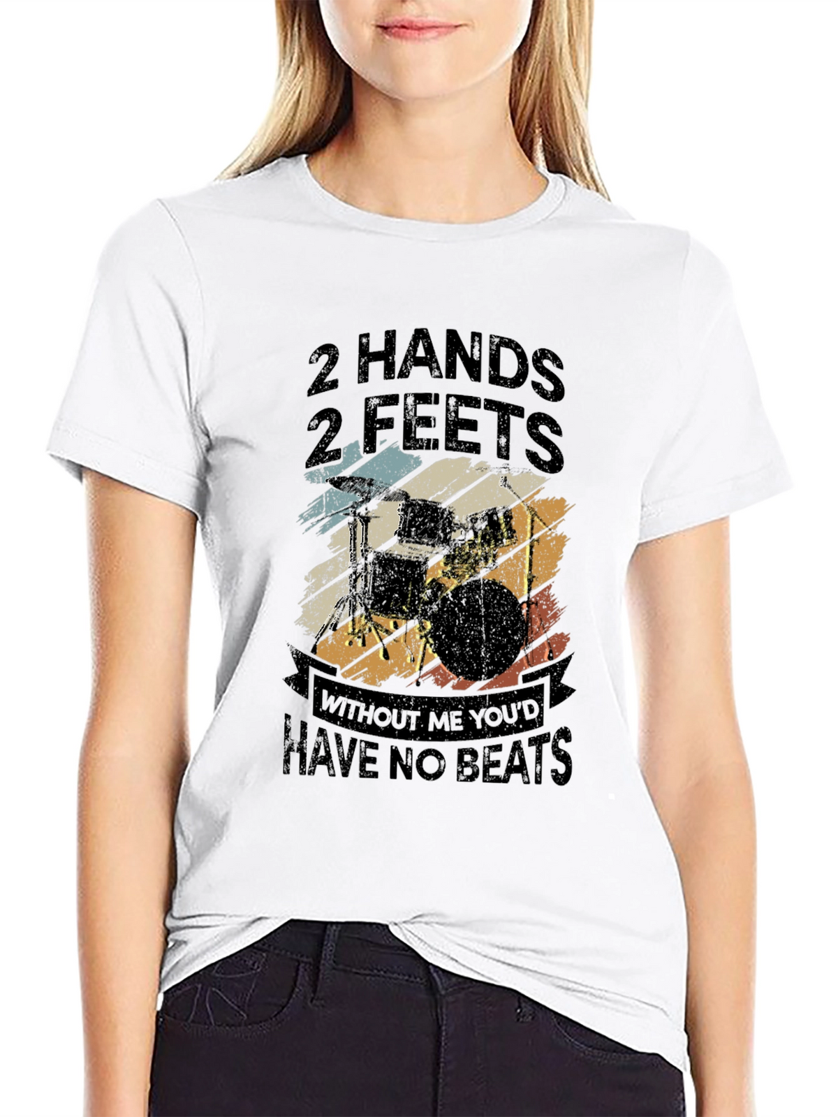 Drummer T-Shirt - 2 Hands 2 Feet No Beats