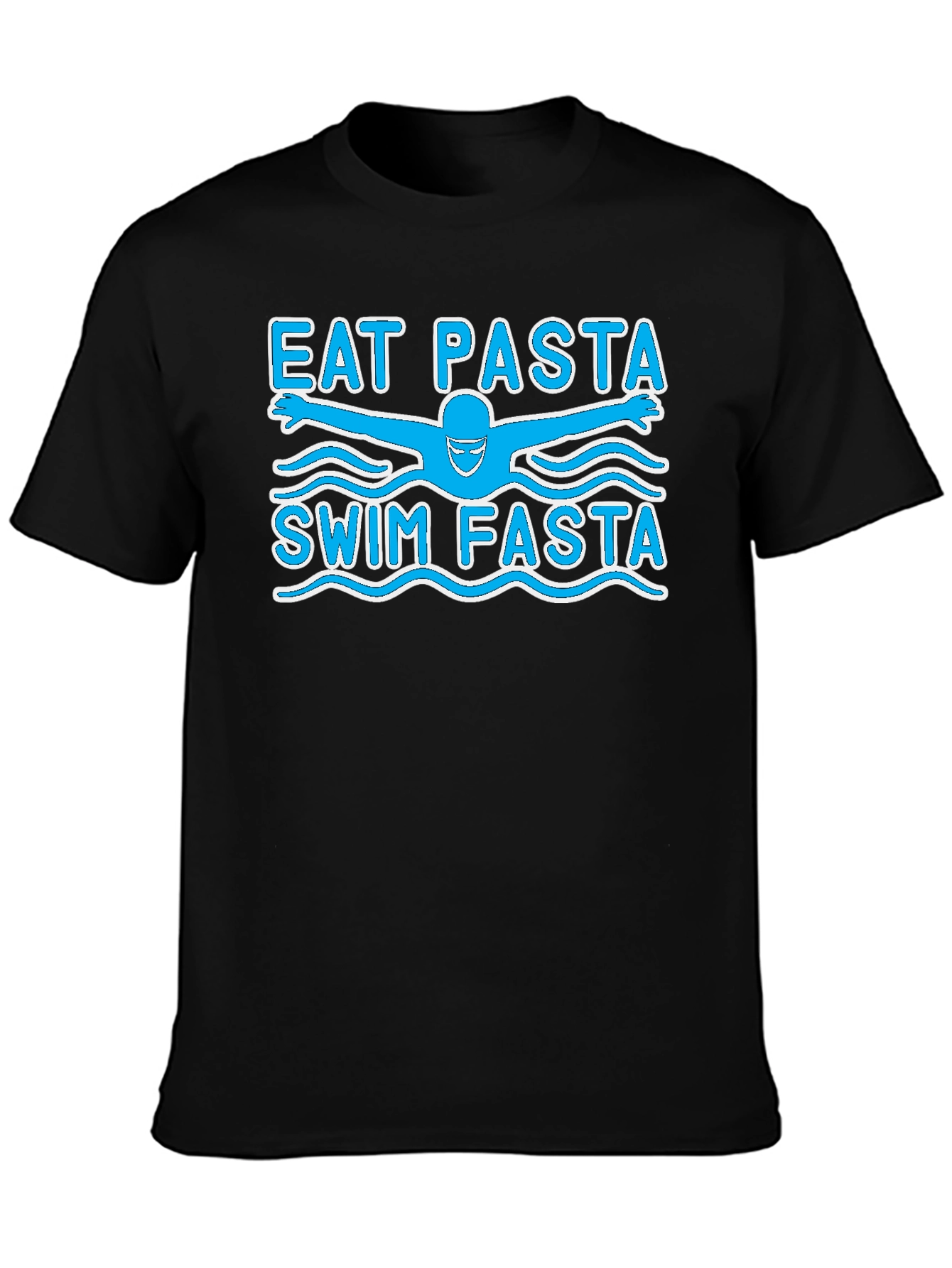 Eat Pasta Swim Fasta Funny Swimmer T-Shirt