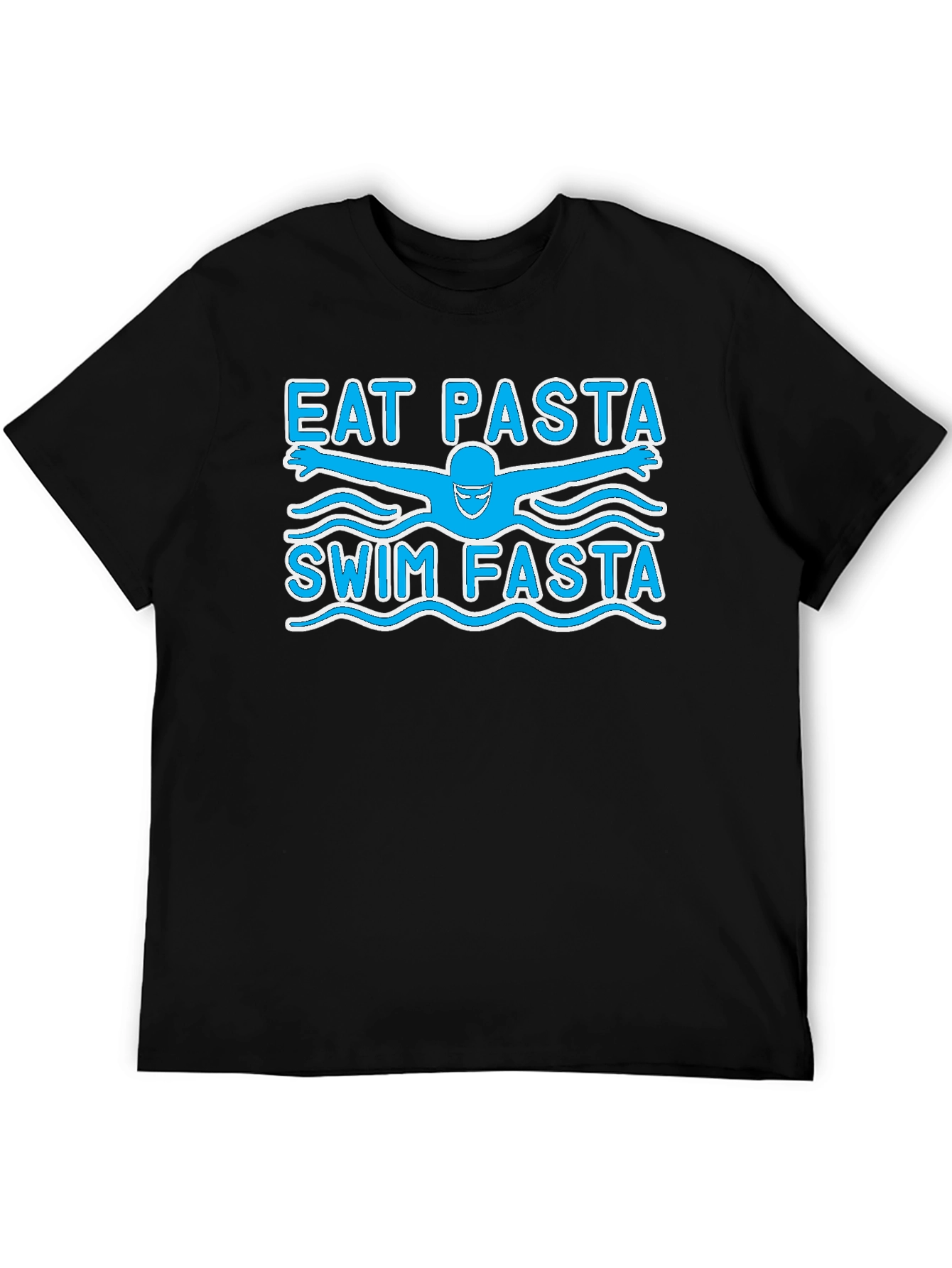 Eat Pasta Swim Fasta Funny Swimmer T-Shirt
