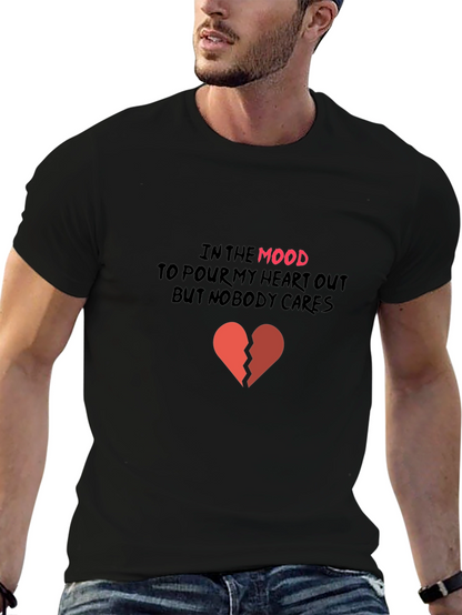 Heartbroken Mood Black Tee