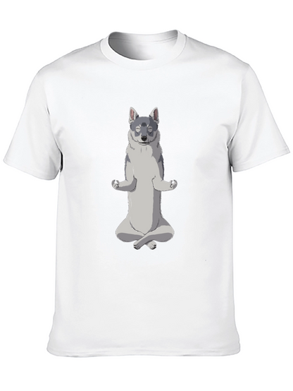 Yoga Dog Black T-Shirt - Meditating Canine Cool