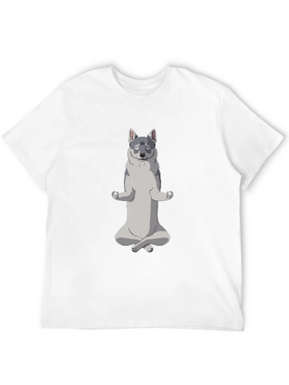 Yoga Dog Black T-Shirt - Meditating Canine Cool